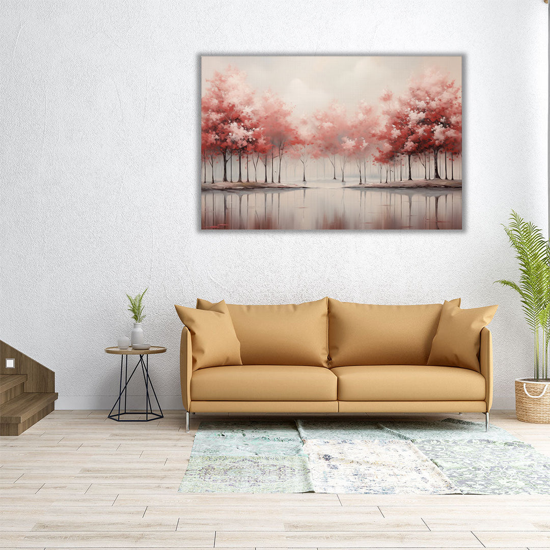 Red Dreamland Haven - Canvas Print Wall Art