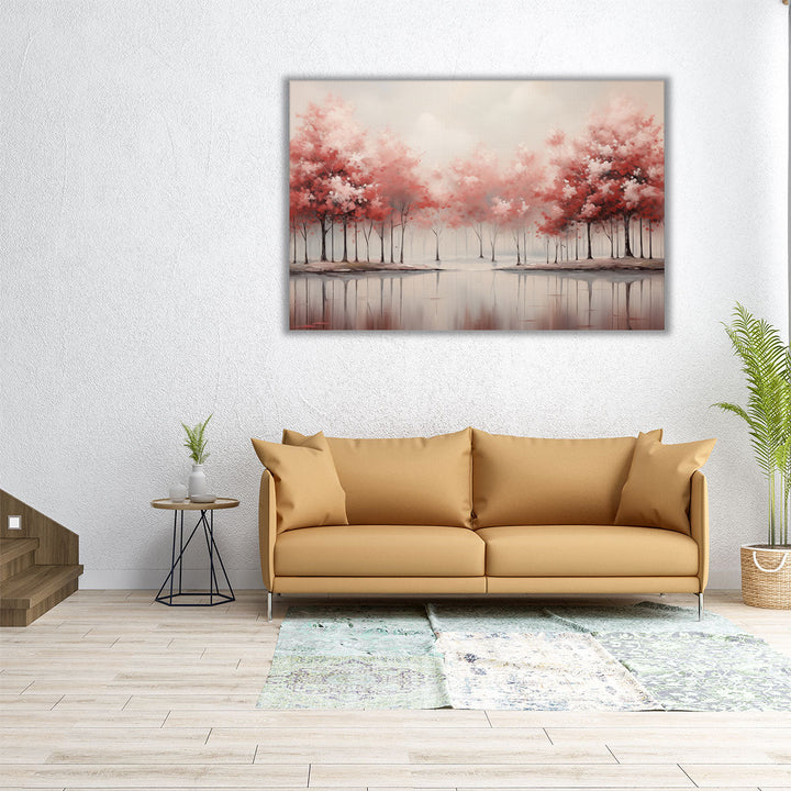 Red Dreamland Haven - Canvas Print Wall Art