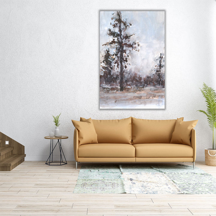 20×30 inch canvas print snowy treeline