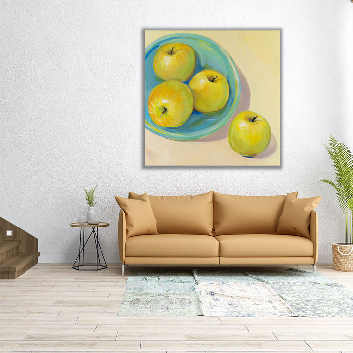 30x30 canvas print green fruit art