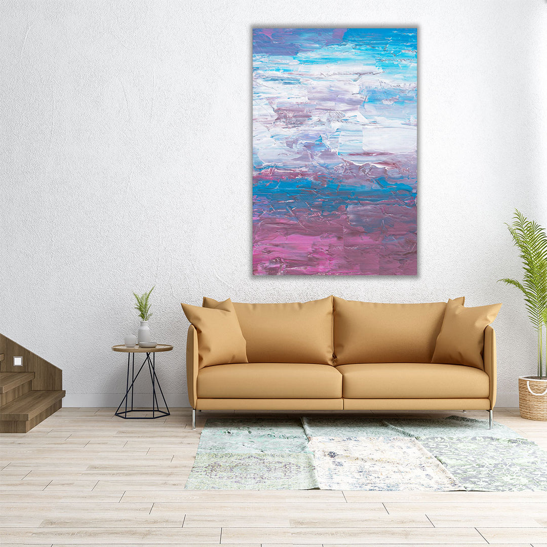 Vertical pastel canvas wall art