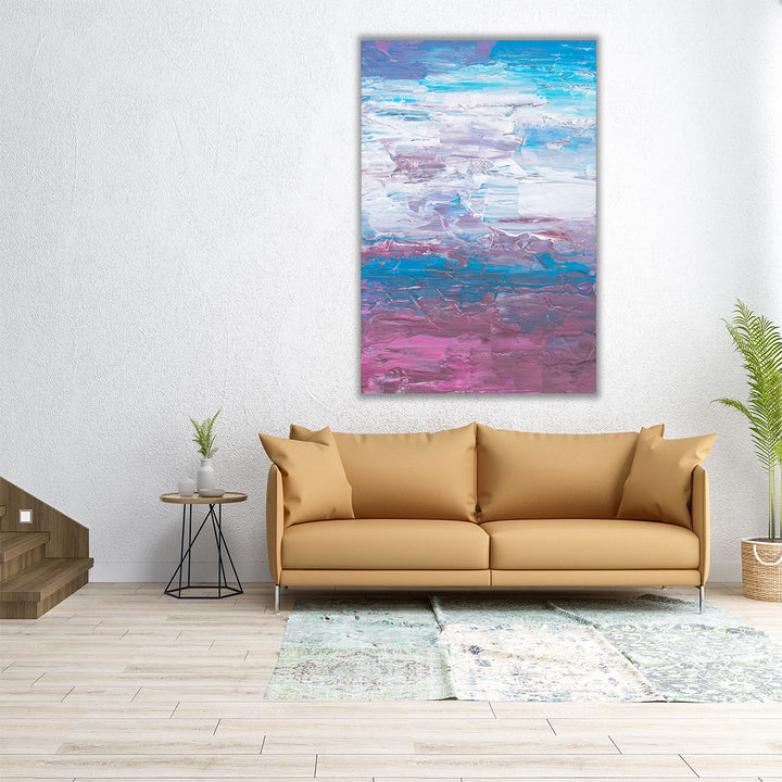 Vertical pastel canvas wall art