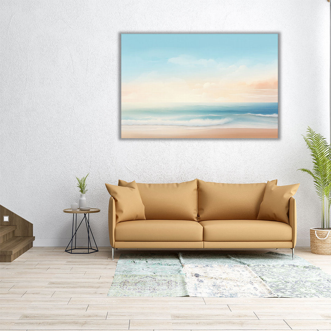 24×16 inch wrapped canvas of ocean waves