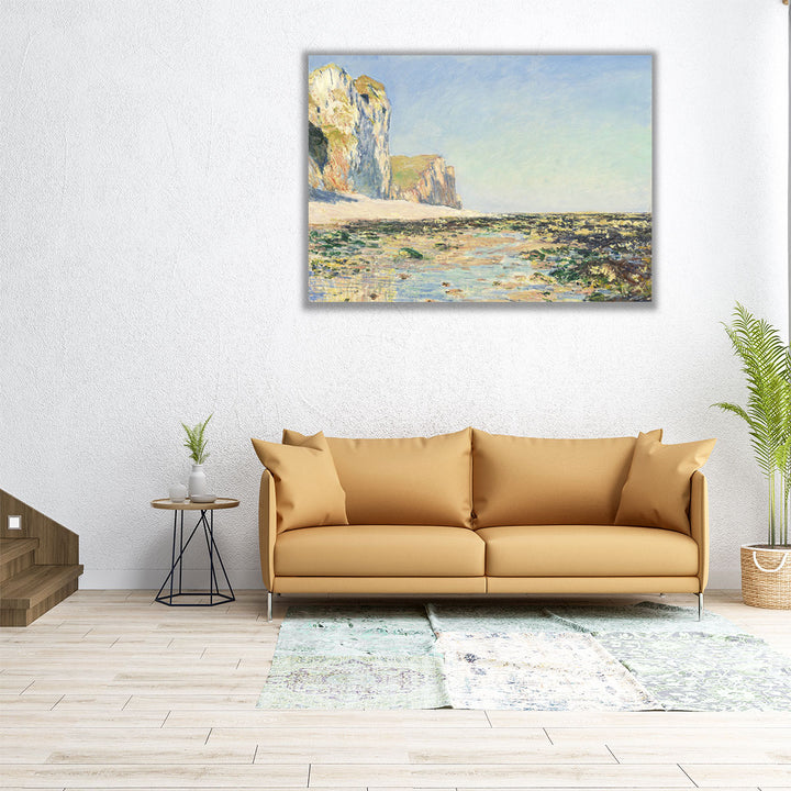 Seaside and Cliffs of Pourville in the morning, 1882 - Canvas Print Wall Art