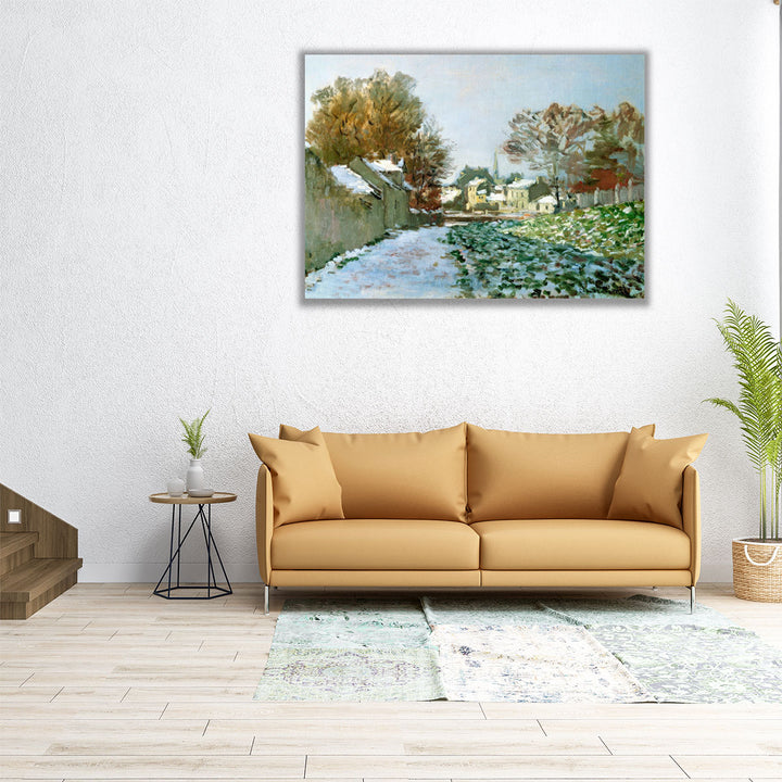 Snow Effect at Argenteuil, 1875 - Canvas Print Wall Art