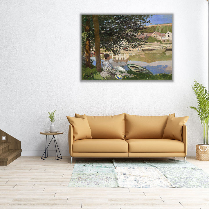 On the Bank of the Seine - Canvas Print Wall Art