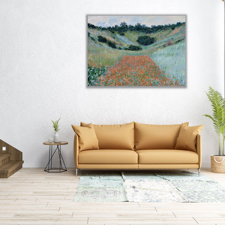Poppy Field in a Hollow near Giverny - Canvas Print Wall Art