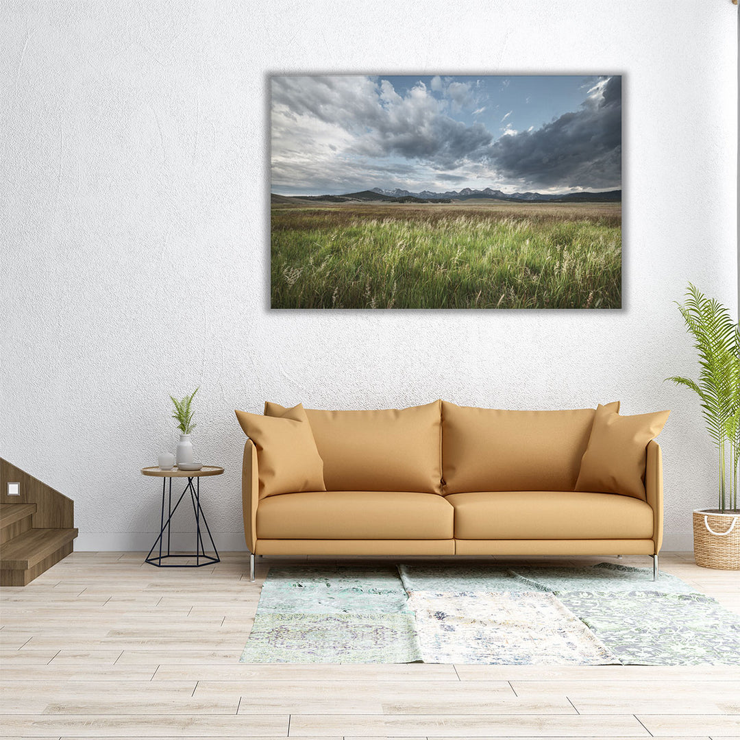 36x24 Sawtooth Mountain countryside wall art