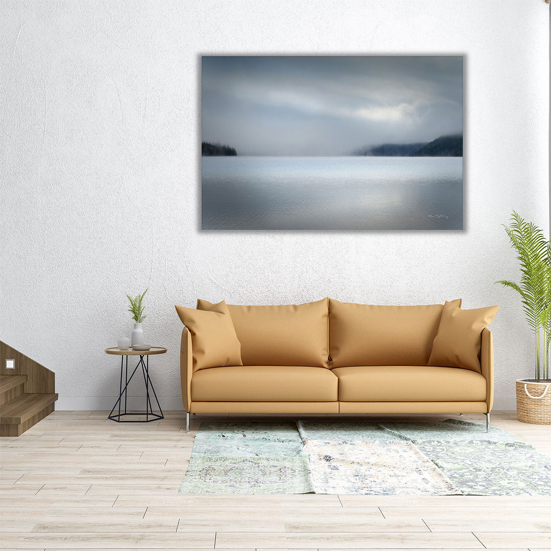 24×16 inch wrapped canvas of foggy seascape