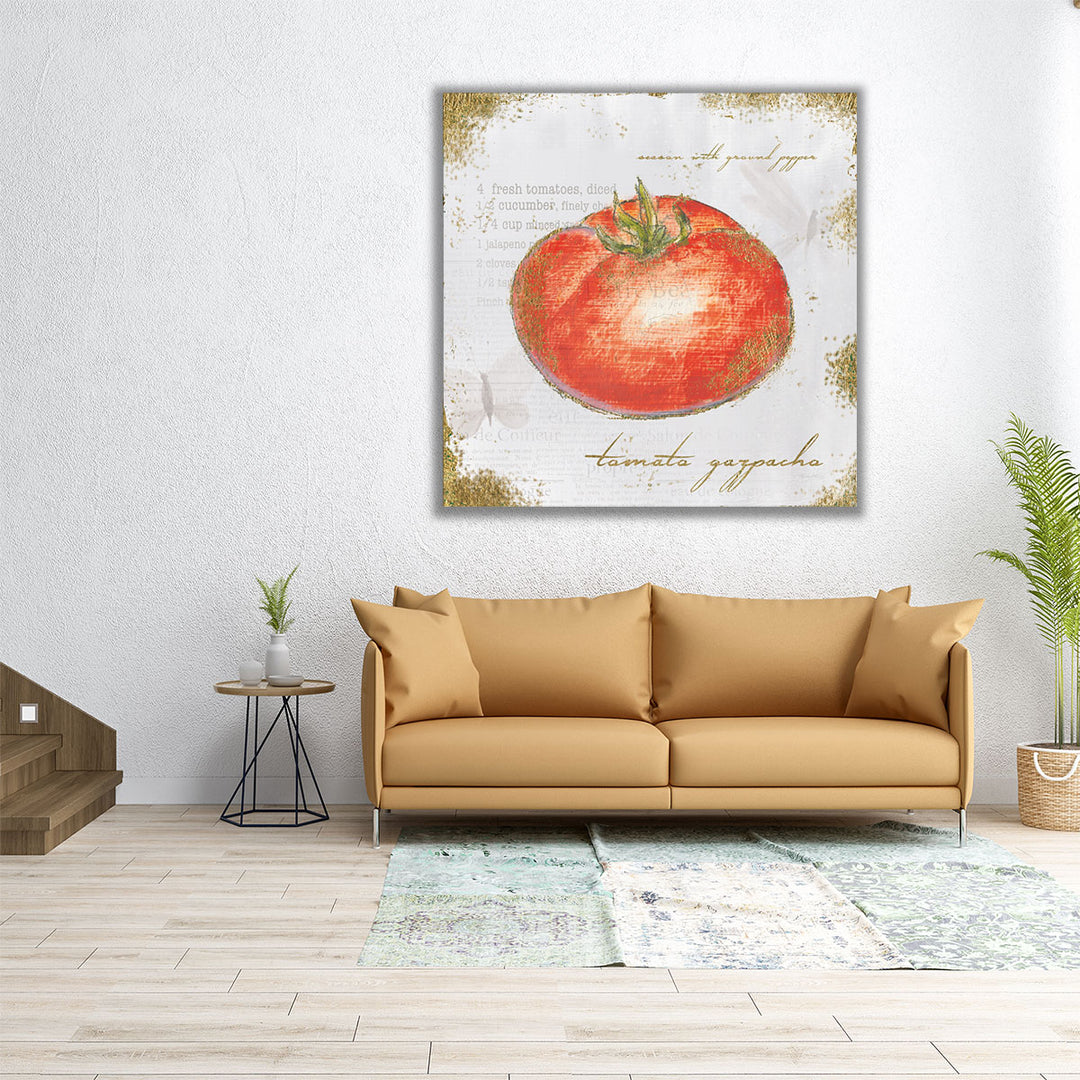 24x24 canvas print vine tomatoes art