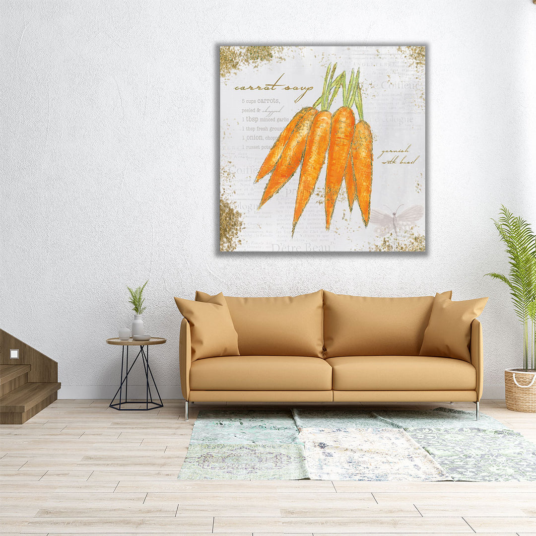 30x30 Canvas Print – carrot close-up artwork