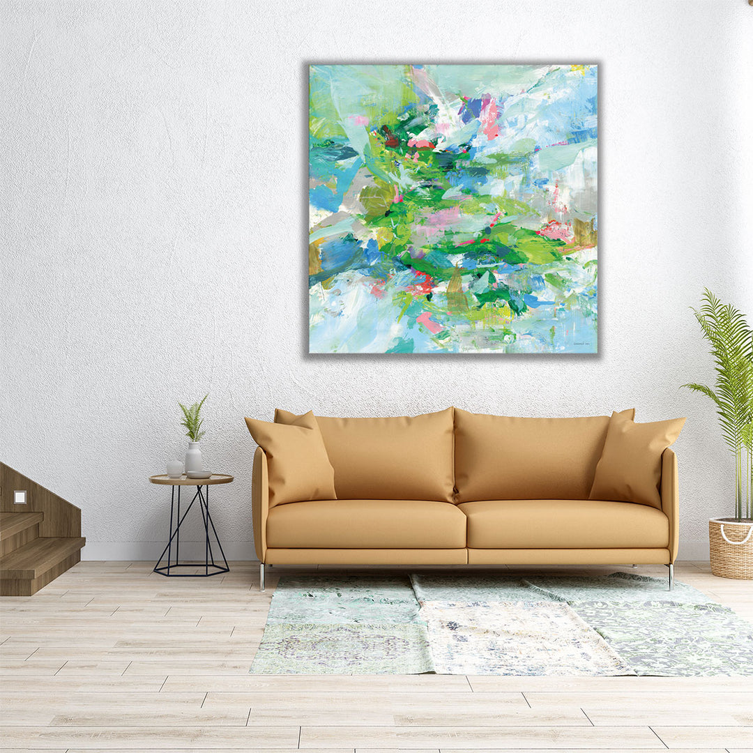 Square pastel abstract artwork for walls