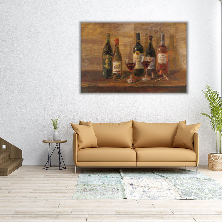 36x24 canvas print textured wine artwork
