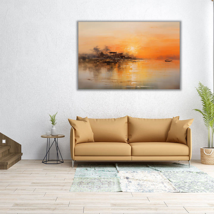 Antique Lake Journey - Canvas Print Wall Art