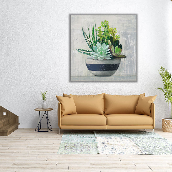 large succulent art – calming botanical display