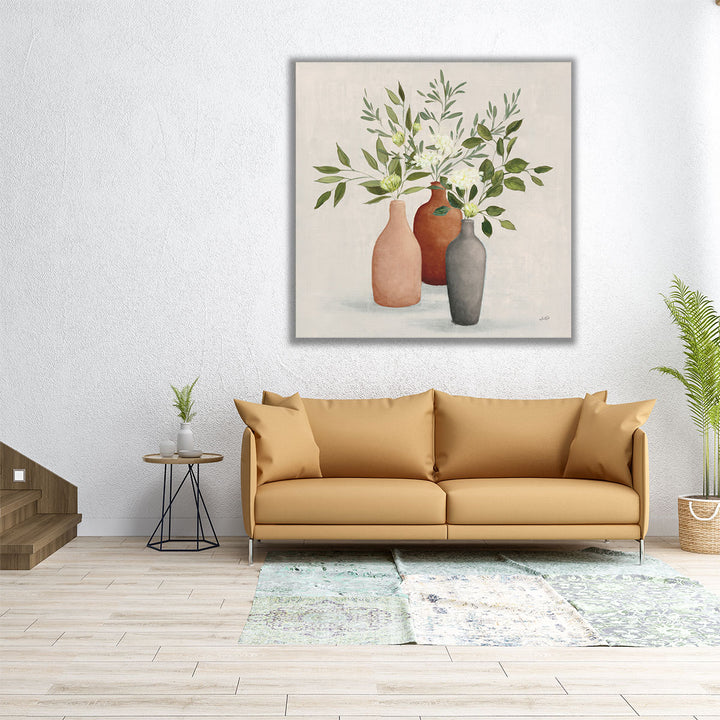 24x24 Canvas Print – vase silhouette art