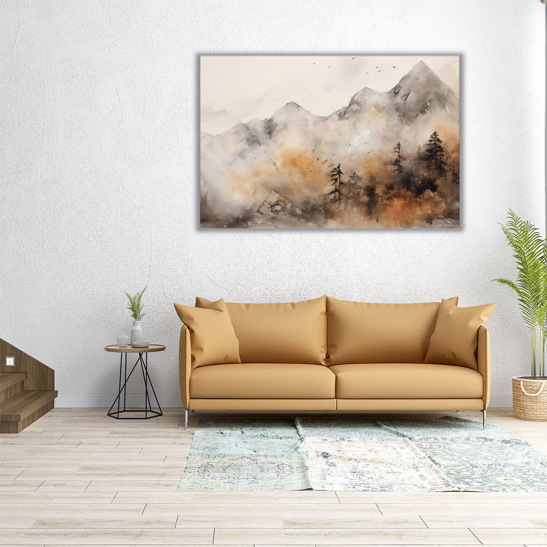 Earthy Peaks - Canvas Print Wall Art