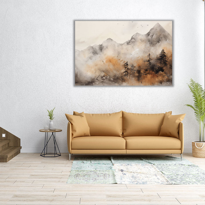 Earthy Peaks - Canvas Print Wall Art