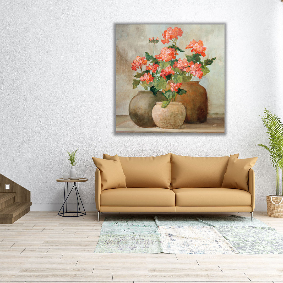 20x20 Canvas Print – framed geranium detail