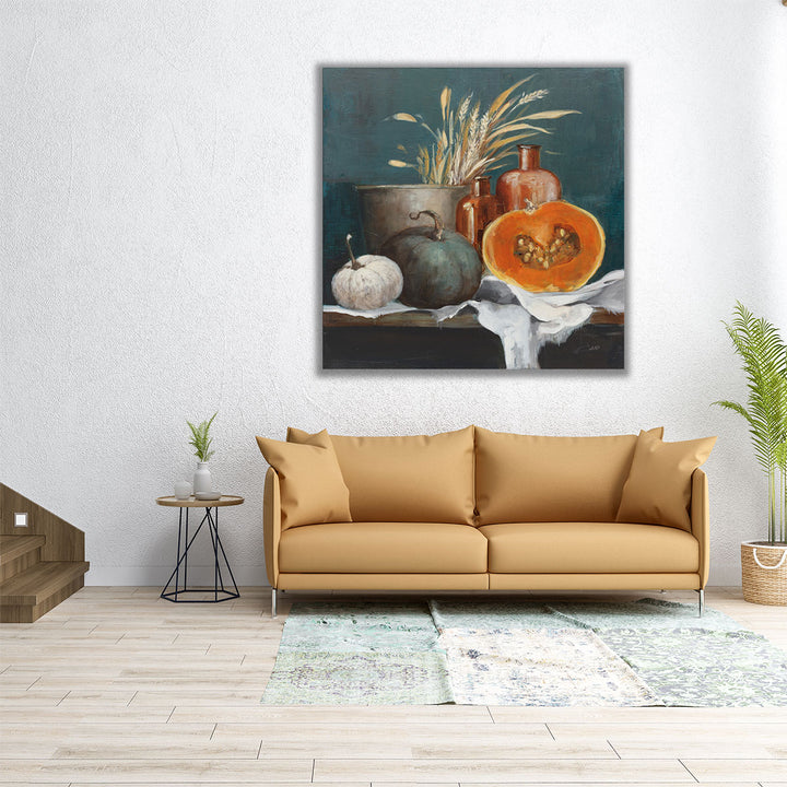 large pumpkin art – rustic farmhouse feel