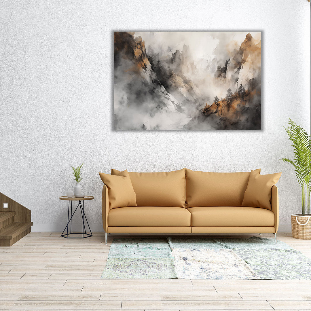 Earthy Peaks 2 - Canvas Print Wall Art