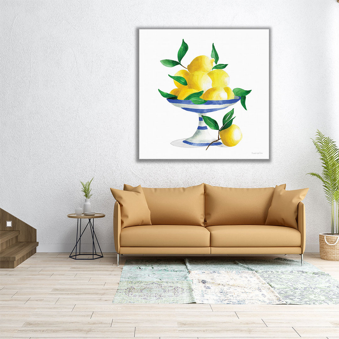40×40 kitchen art – bold yellow lemons
