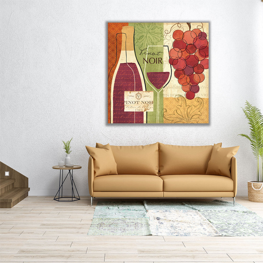 green dining art – fresh vine leaves