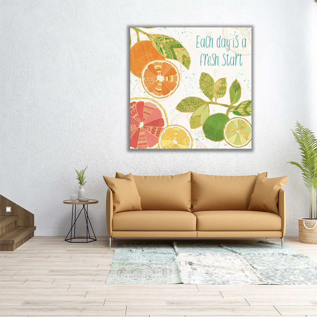 24x24 Canvas Print – citrus detail art
