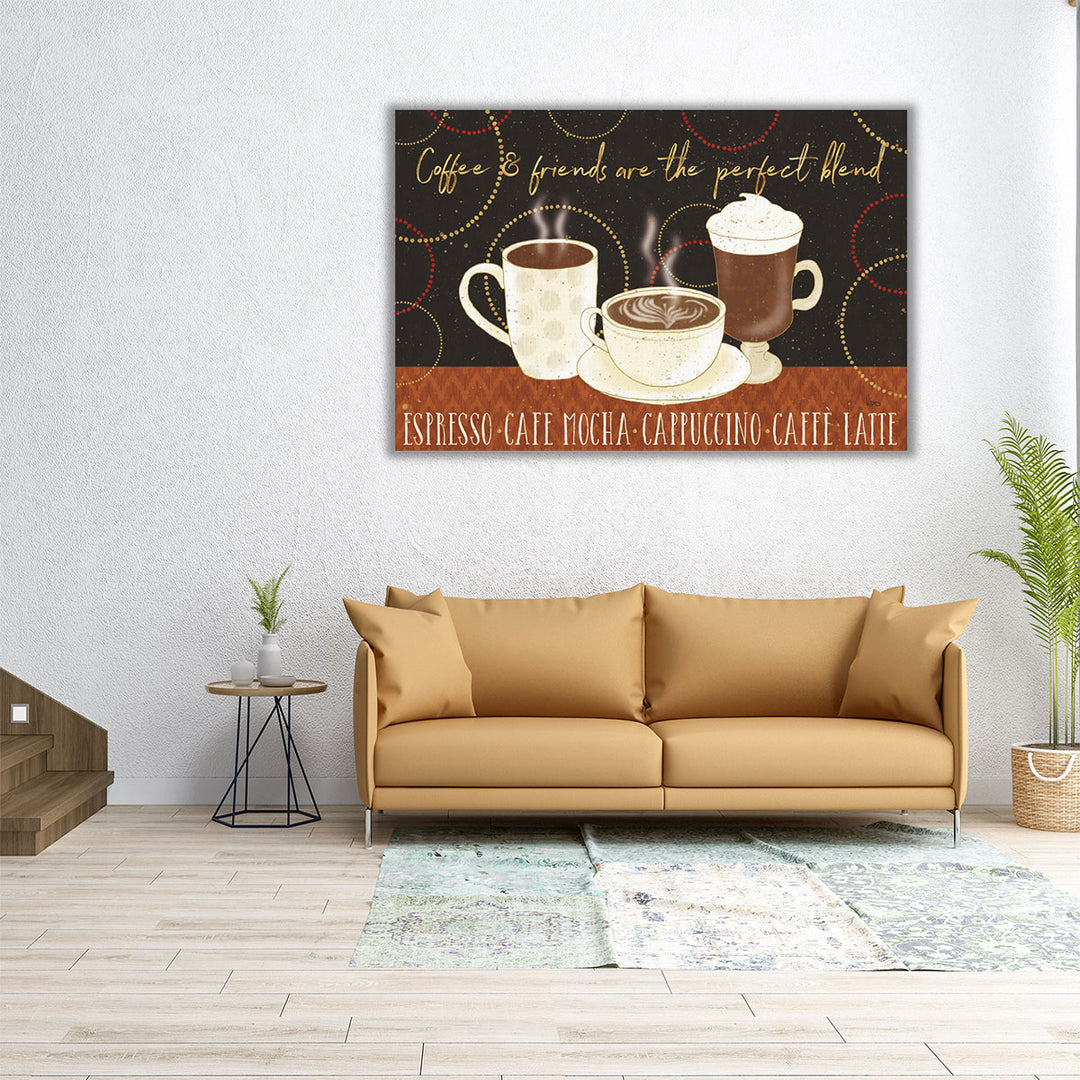large canvas art – minimalist coffee lettering