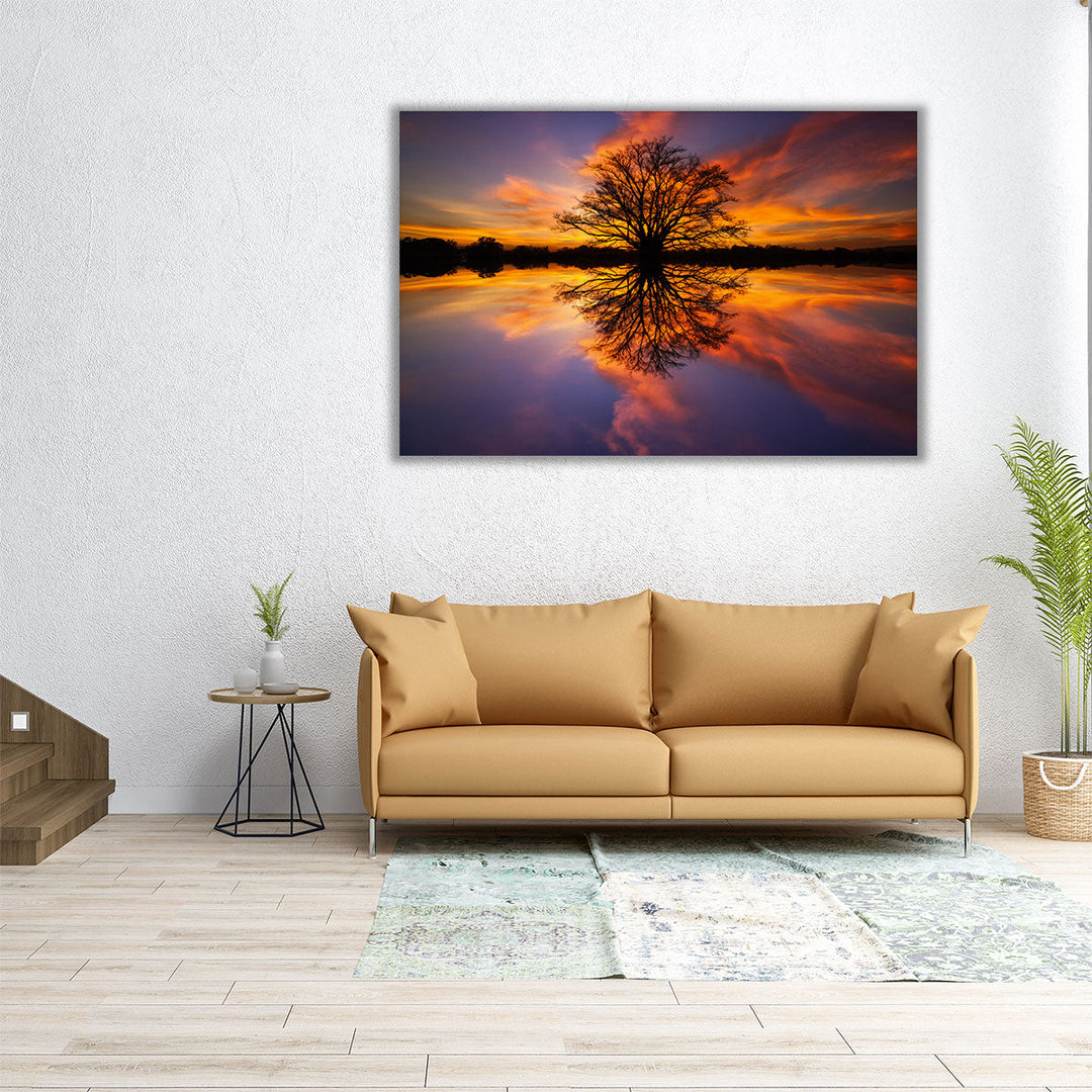 African Sunset Mirror - Canvas Print Wall Art