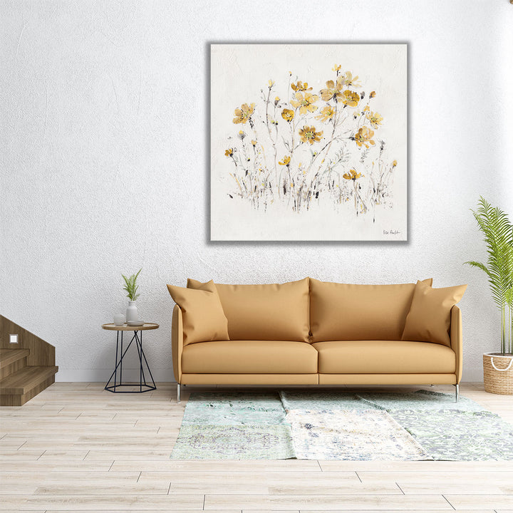 Wildflowers II Yellow - Canvas Print Wall Art