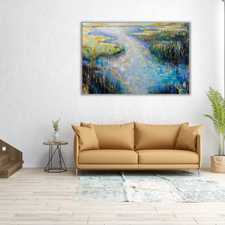 Large wall art with abstract natural design