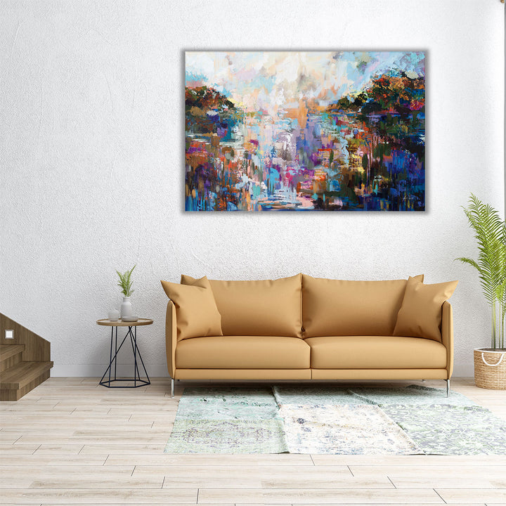 Wrapped canvas modern fall abstract decor