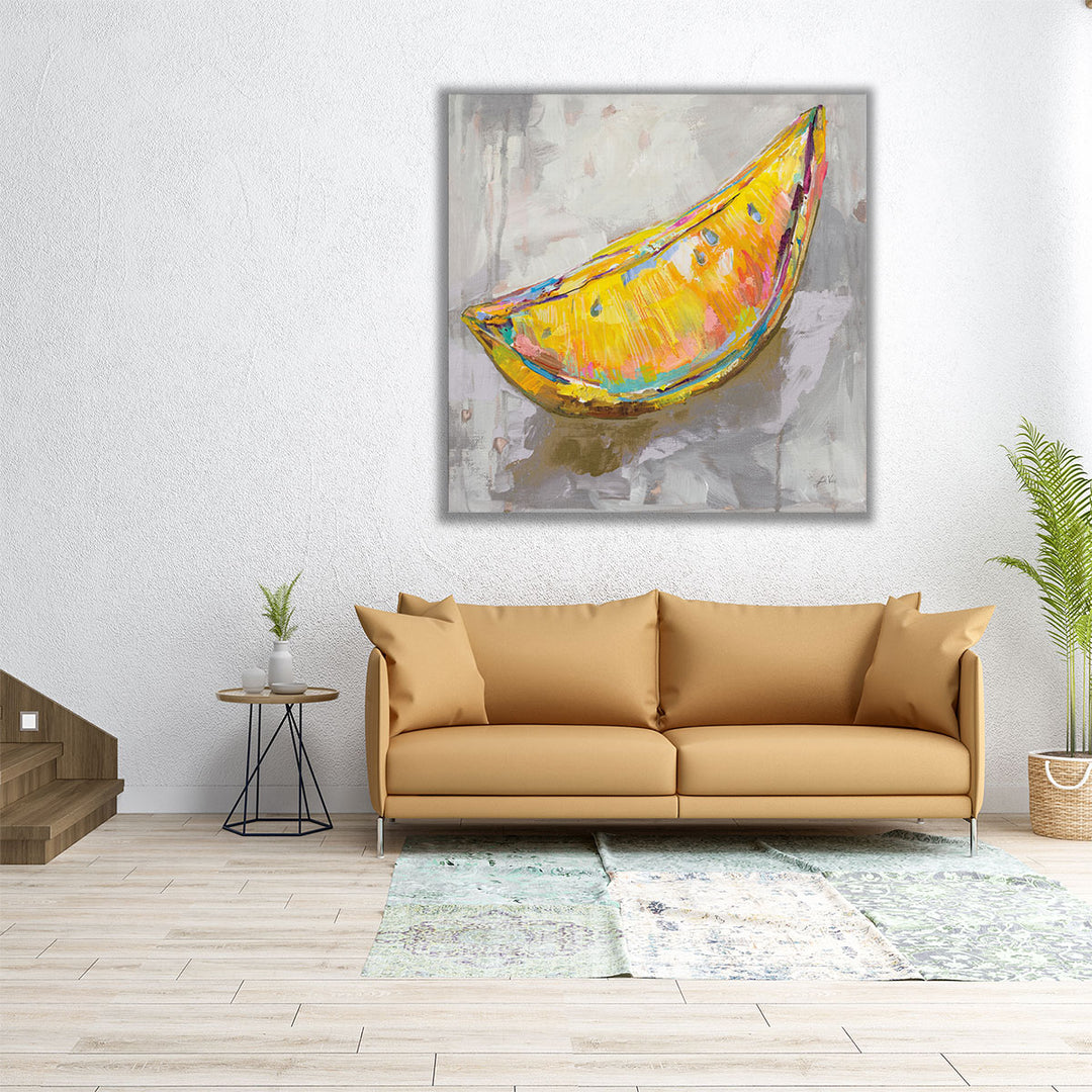 30x30 canvas print – vibrant lemon closeup art