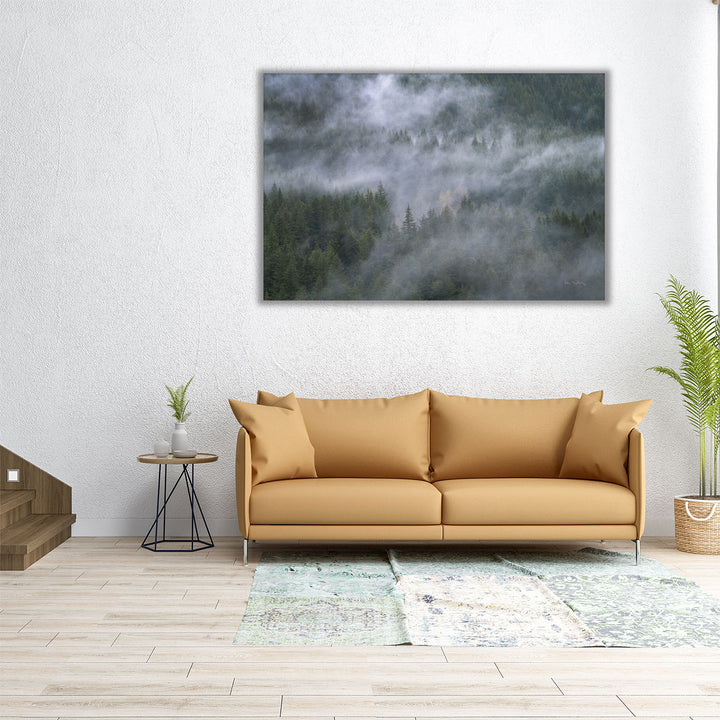 30x20 green and misty mountain photo print