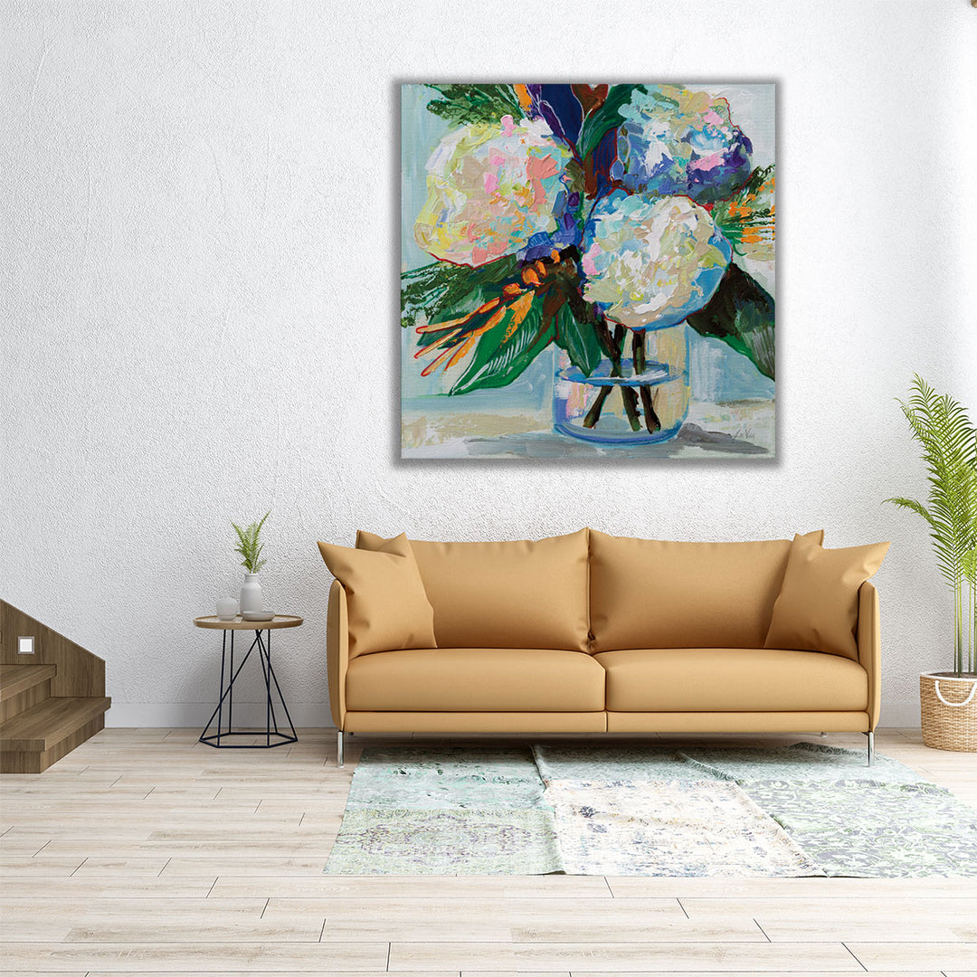 40x40 Wall Art – oversized square botanical print