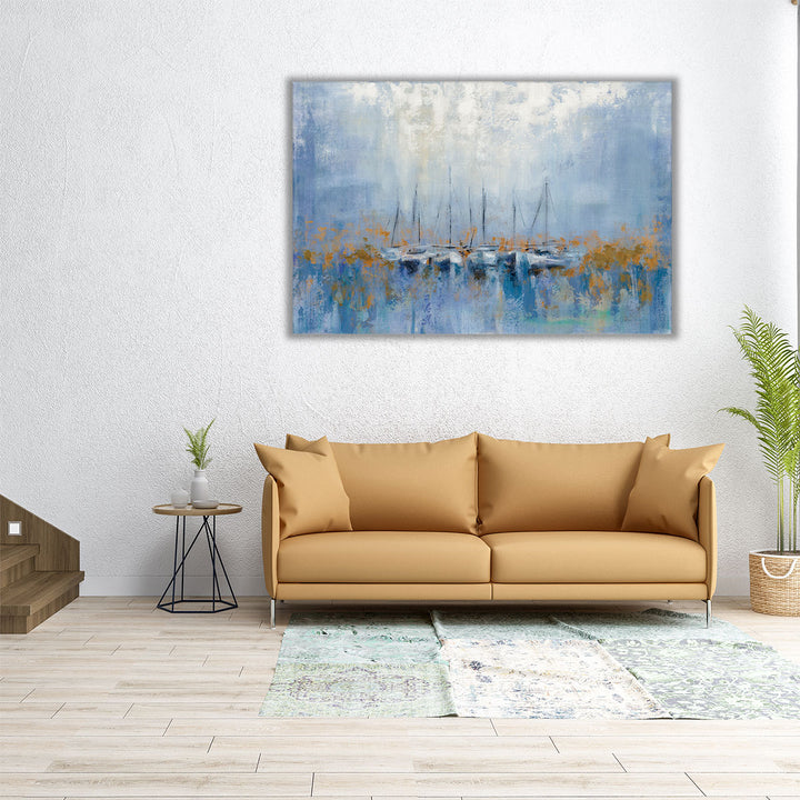 24x16 wrapped canvas vivid abstract sailboat