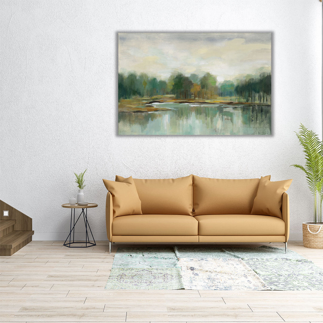 Oversized abstract scenic painting for home décor