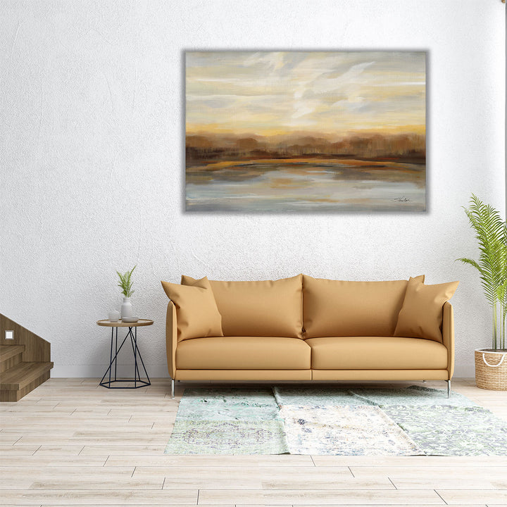 60x40 Wall Art – oversized sunset canvas with trees and sky