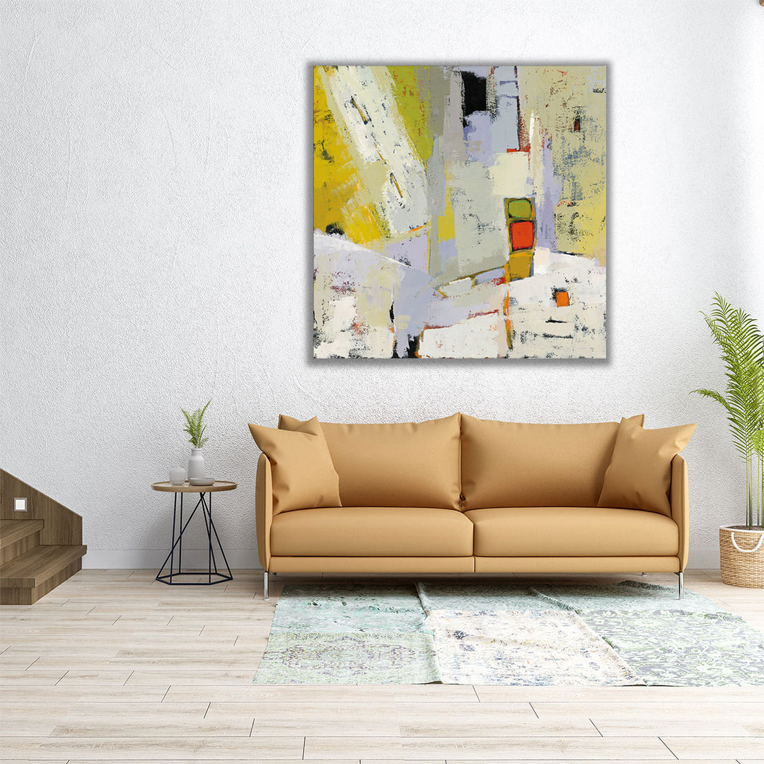 Square format textured wall art design