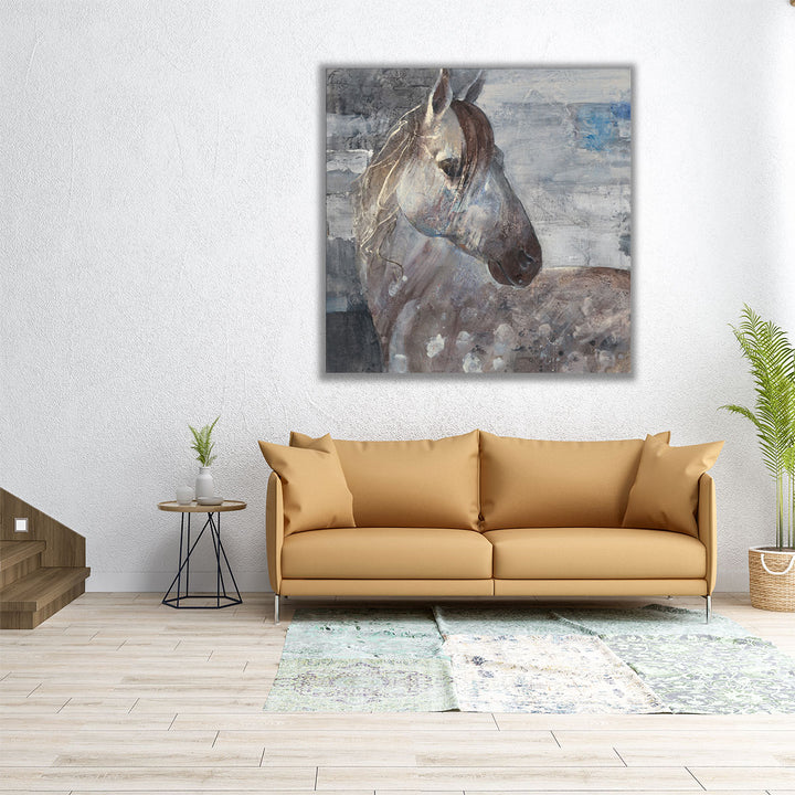 Large abstract horse print for living room