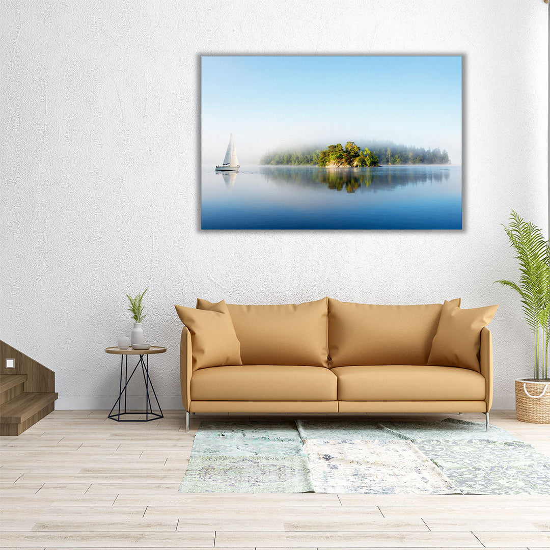 24×16 foggy lake photography print