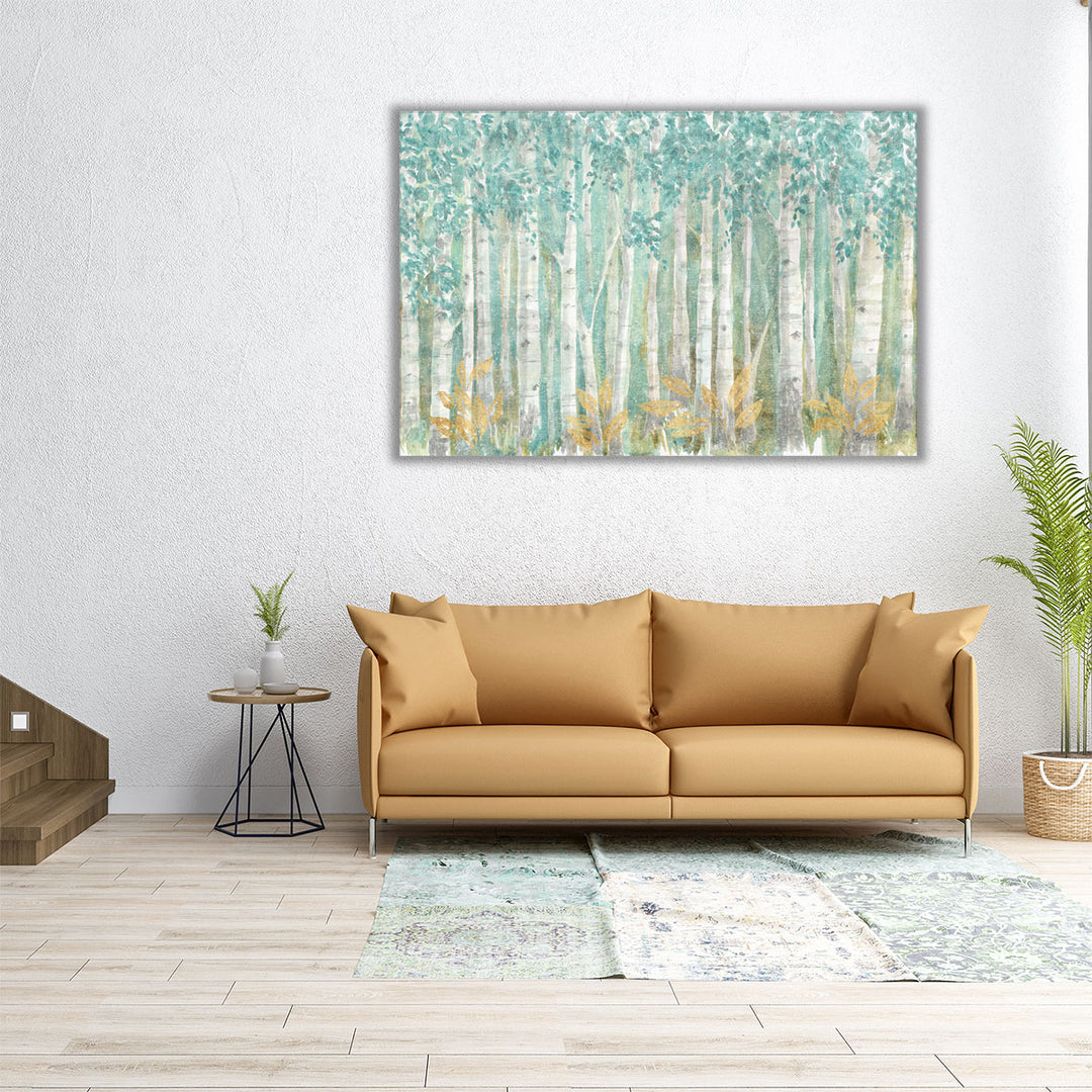 Horizontal canvas of minimal tree composition