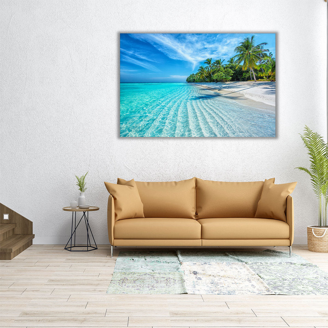 30x20 coastal photo print with green and blue tones