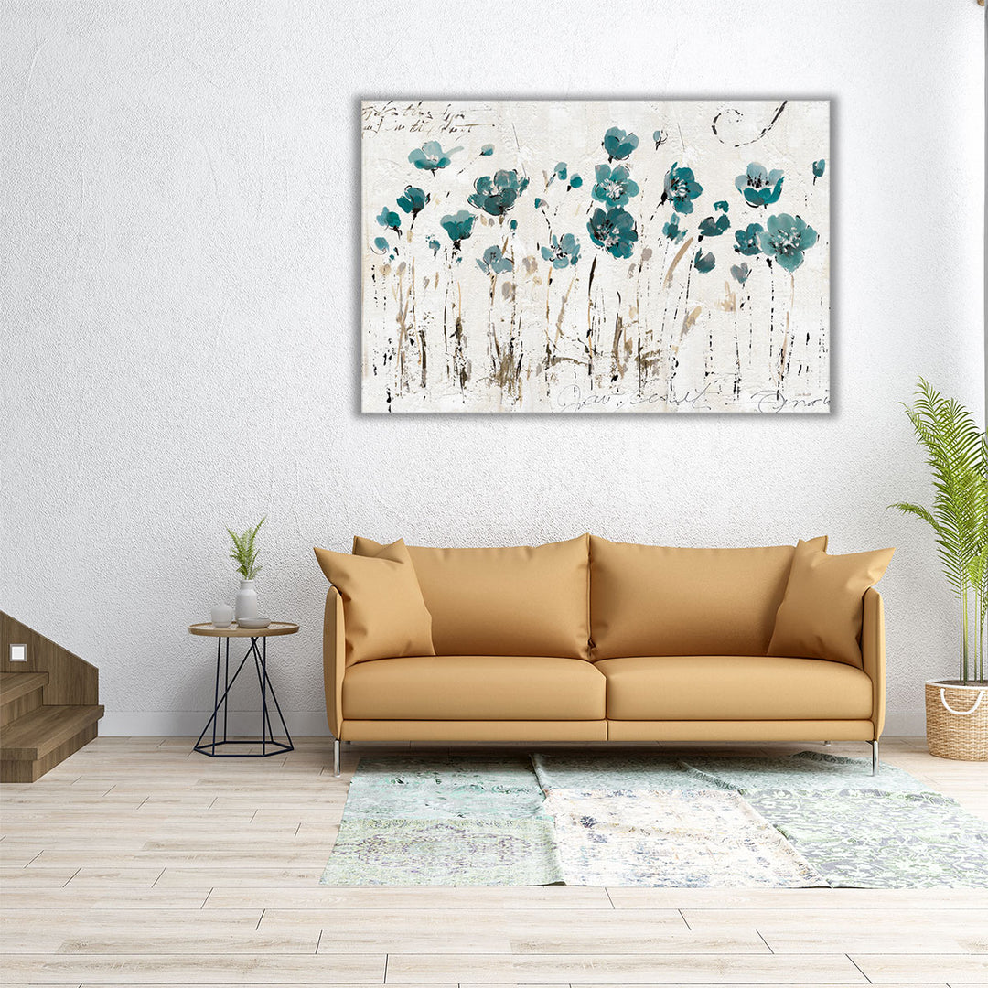 Abstract flower canvas for large walls
