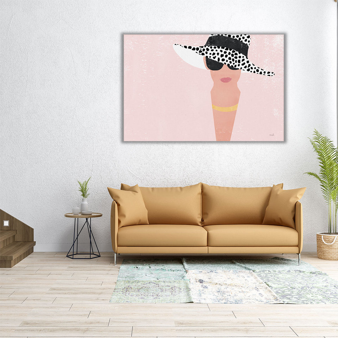 24×16 inch wrapped canvas of minimalist woman art