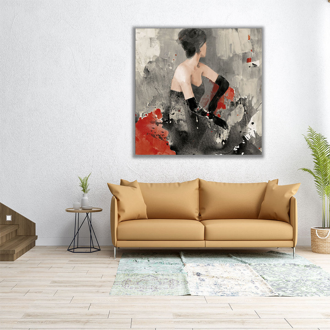 wrapped canvas gown figure art