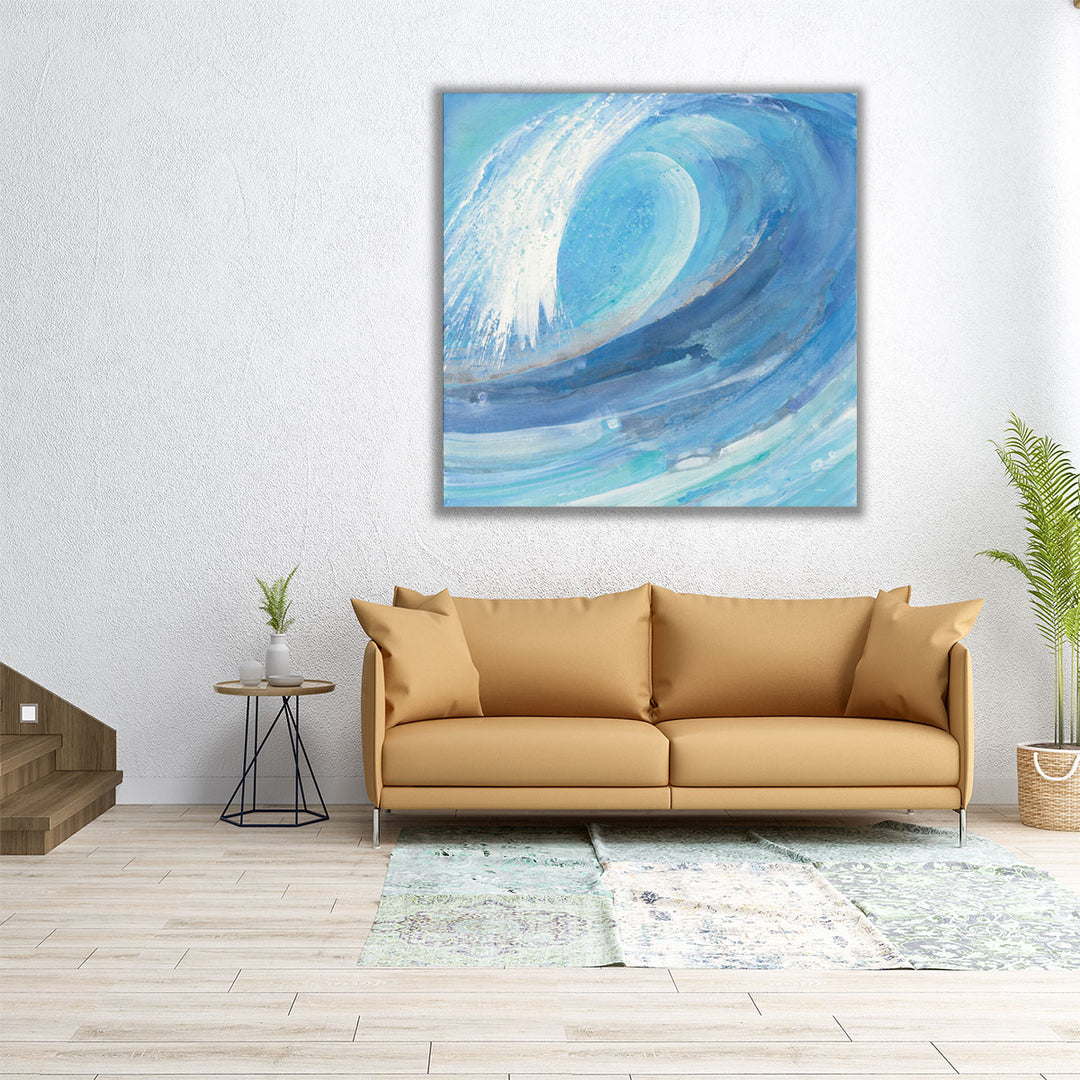 Square format wave pattern art print