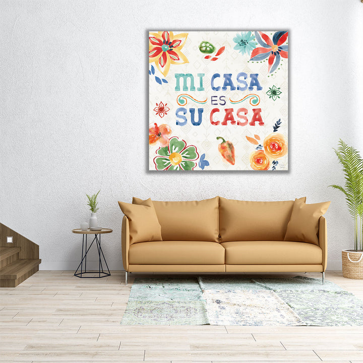modern floral typography – lively wall piece