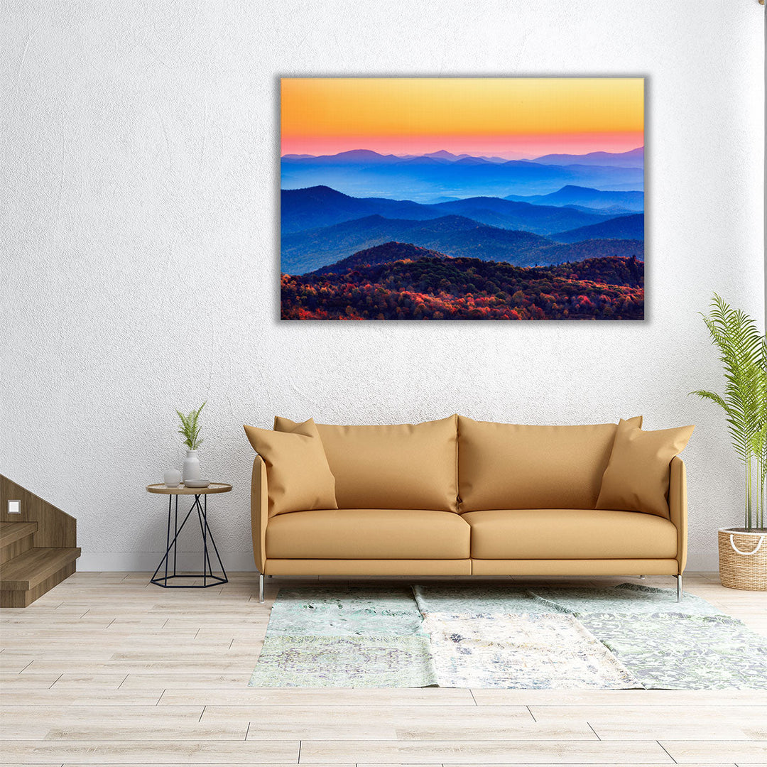 36x24 bedroom landscape canvas art sunrise